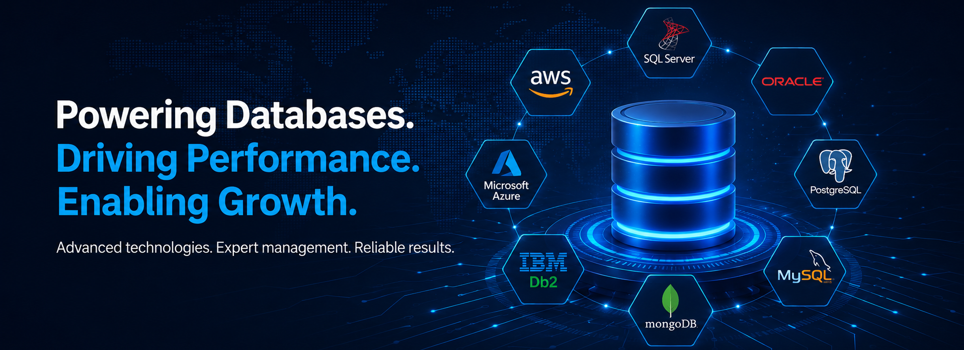 Database and cloud technologies supported by DBA Radius